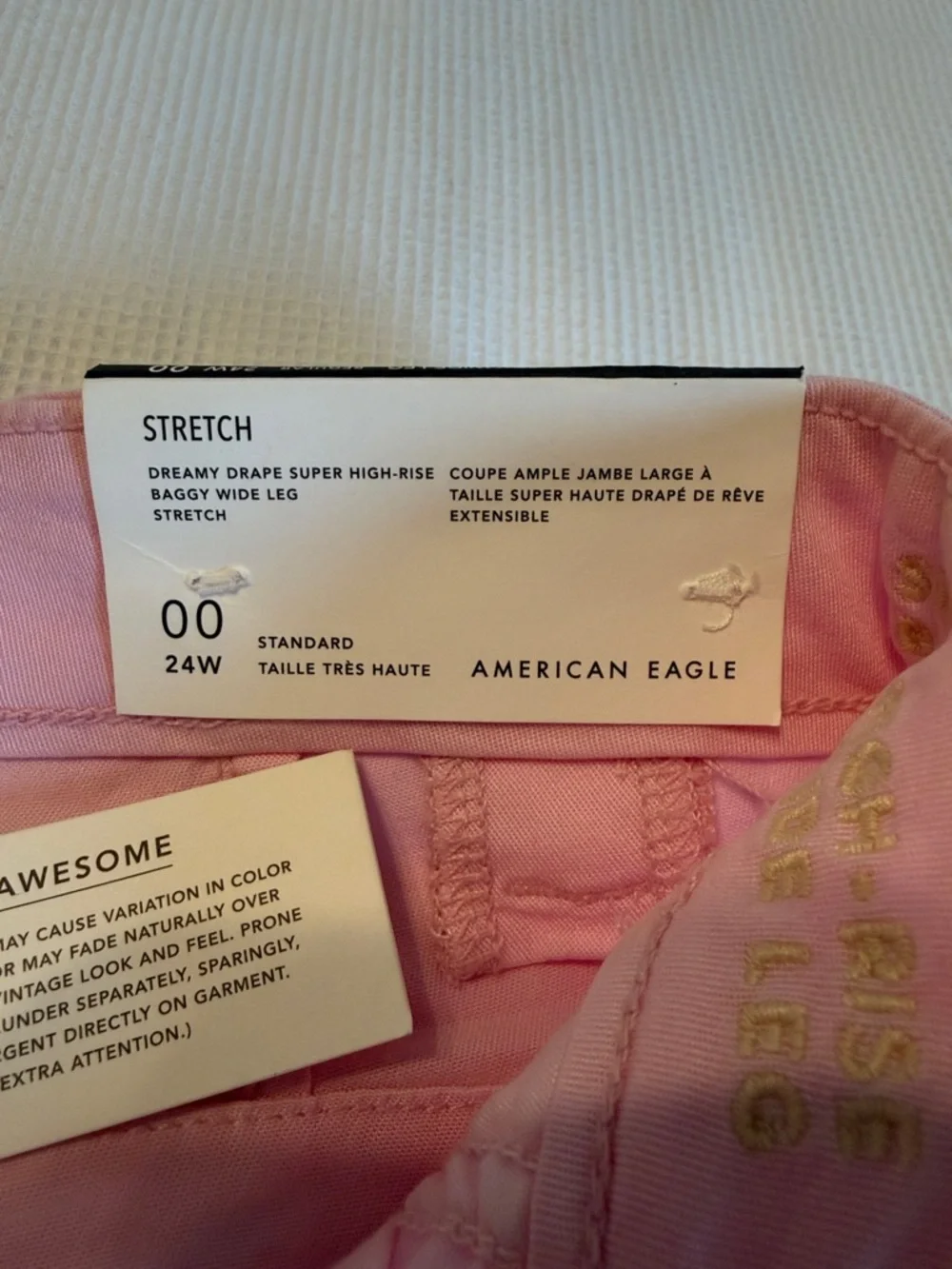 American Eagle Outfitters Dreamy Drape Super High Rise Baggy Wide Leg Pants 24W - Picture 5 of 15